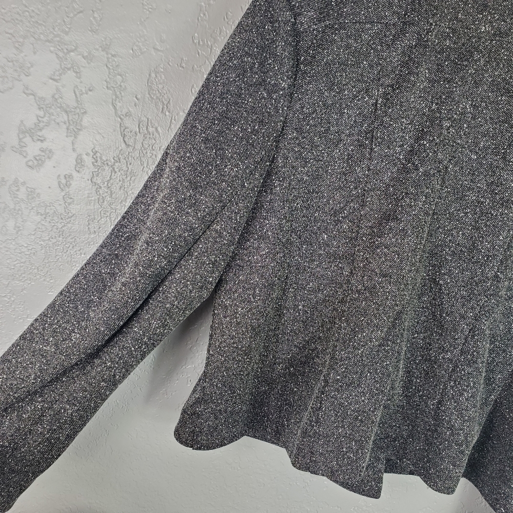 Runway Style Gray Edgy Plus-Size Bomber Jacket - Picture 5 of 14